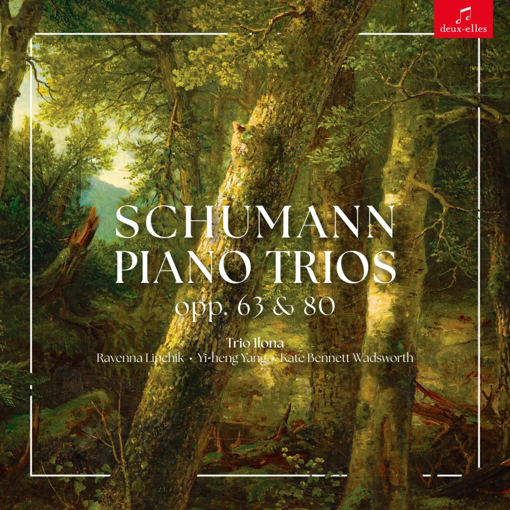 DXL 1197, Schumann piano trios, upcoming release album cover